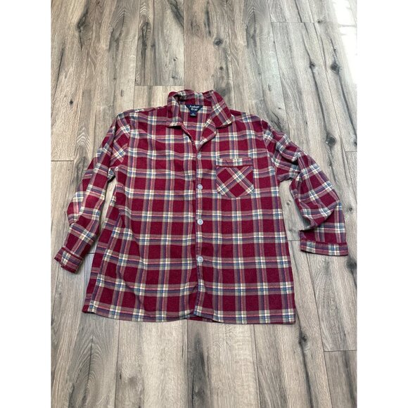 Andover Trail Mens XL Red Plaid 100% Cotton Flannel Pajama Set With Top & Bottom - Picture 2 of 5
